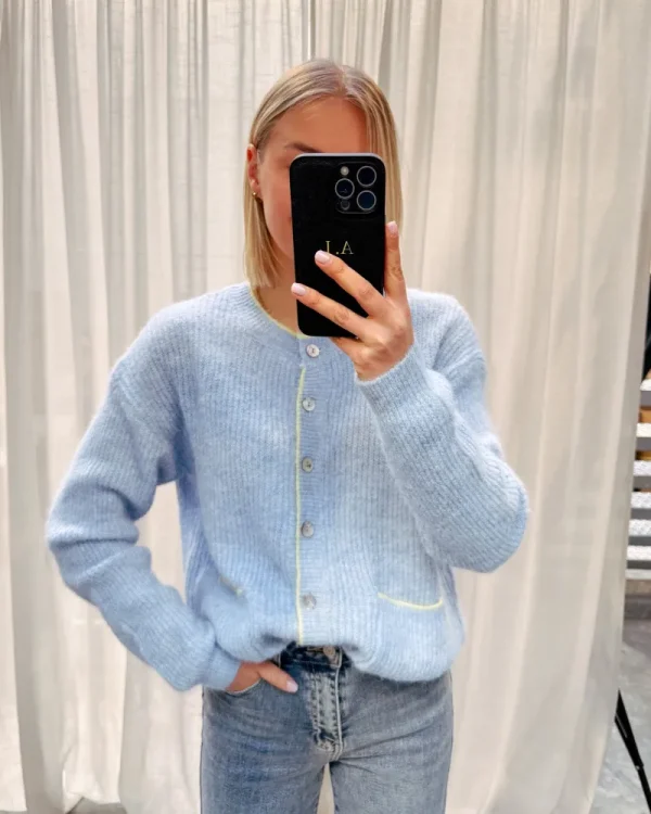 By Lenz Jackets | Sweaters | ADELE SKY BLUE CARDIGAN
