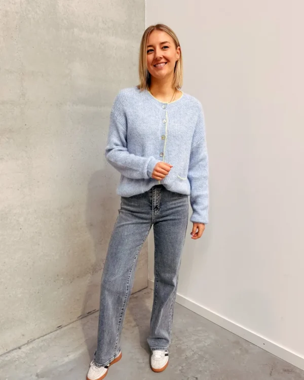 By Lenz Jackets | Sweaters | ADELE SKY BLUE CARDIGAN