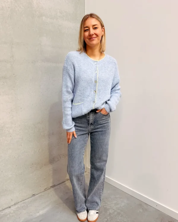 By Lenz Jackets | Sweaters | ADELE SKY BLUE CARDIGAN