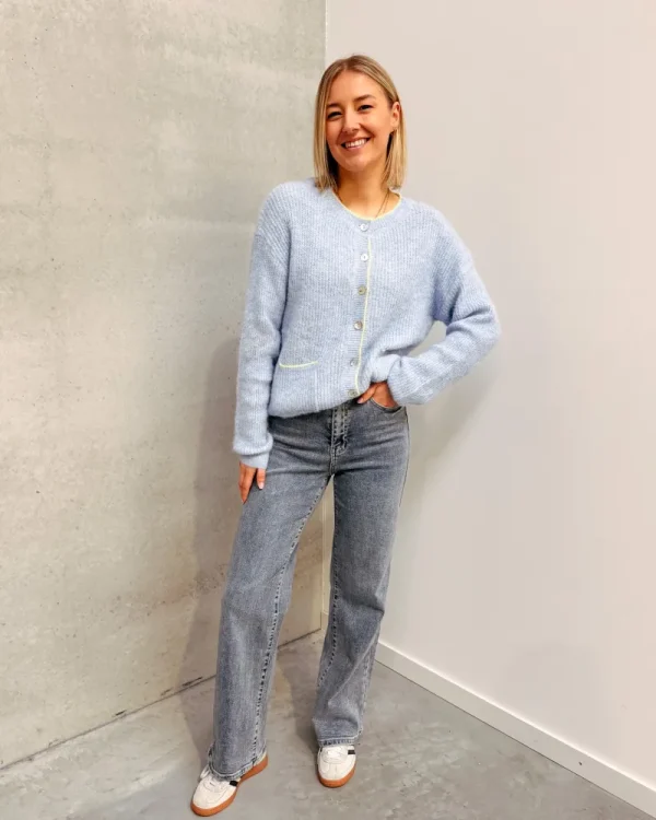 By Lenz Jackets | Sweaters | ADELE SKY BLUE CARDIGAN
