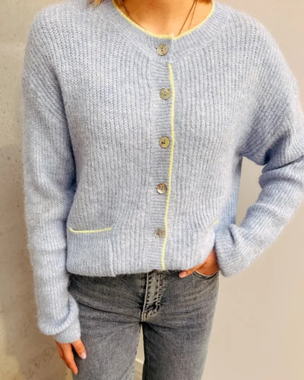 By Lenz Jackets | Sweaters | ADELE SKY BLUE CARDIGAN