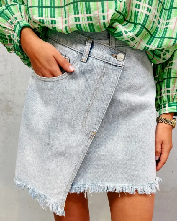 By Lenz Skirts/Shorts | ALINA DENIM WRAP SKIRT