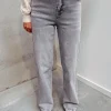 By Lenz Jeans/Trousers | ANNA STRAIGHT JEANS - LIGHT GREY