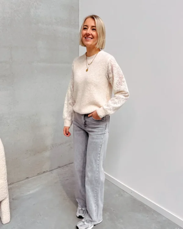 By Lenz Jeans/Trousers | ANNA STRAIGHT JEANS - LIGHT GREY