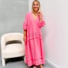 By Lenz Dresses | ANNEFLEUR ROSE RUFFLE DRESS