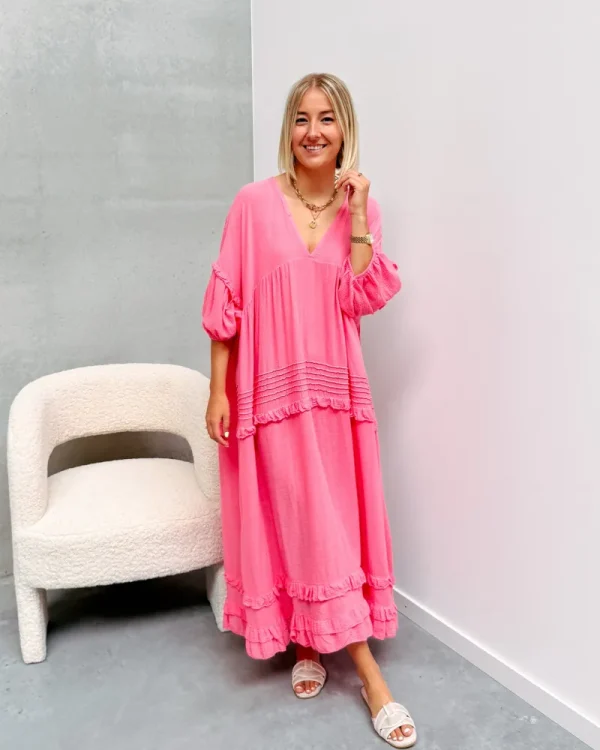 By Lenz Dresses | ANNEFLEUR ROSE RUFFLE DRESS