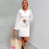 By Lenz Dresses | ATHEA CROCHET DRESS - WHITE