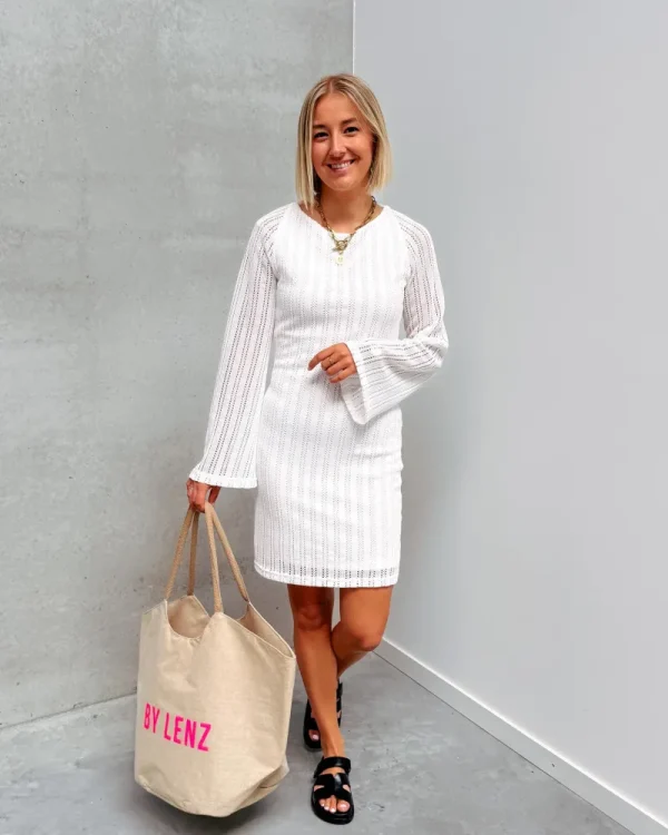 By Lenz Dresses | ATHEA CROCHET DRESS - WHITE