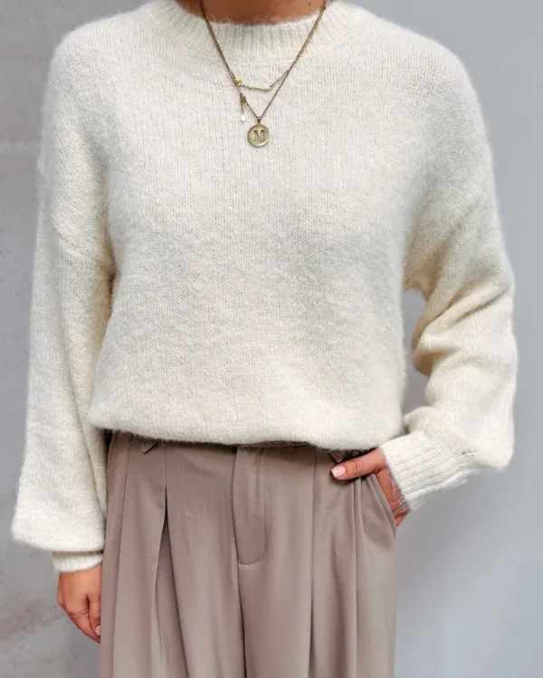 By Lenz Sweaters | BEAU BASIC KNIT - CREAM