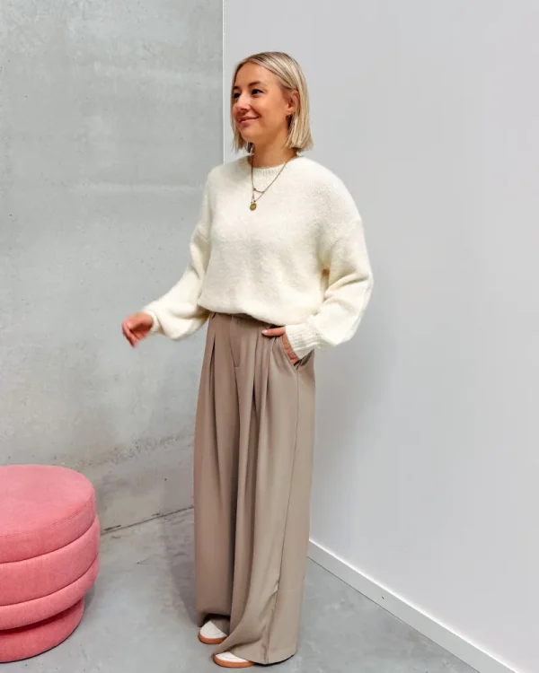 By Lenz Sweaters | BEAU BASIC KNIT - CREAM