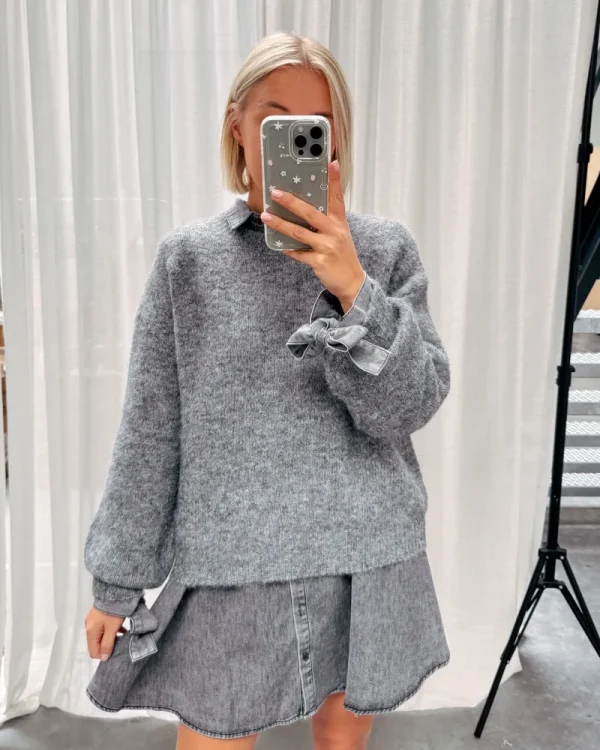 By Lenz Sweaters | BEAU BASIC KNIT - GREY