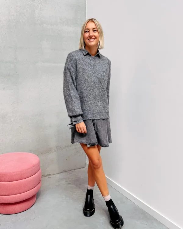 By Lenz Sweaters | BEAU BASIC KNIT - GREY