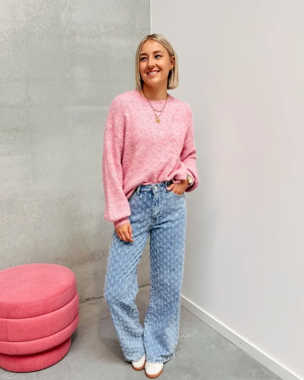 By Lenz Sweaters | BEAU BASIC KNIT - PINK