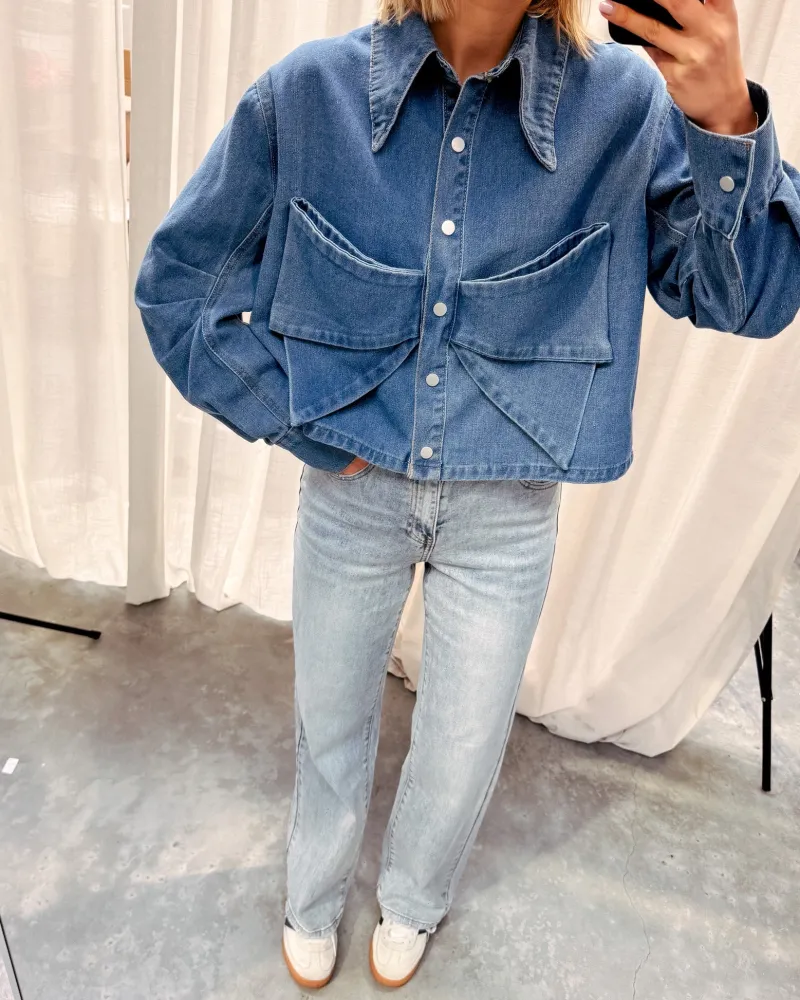 belle_bow_denim_blouse_3.webp By Lenz Tops | BELLE BOW DENIM BLOUSE