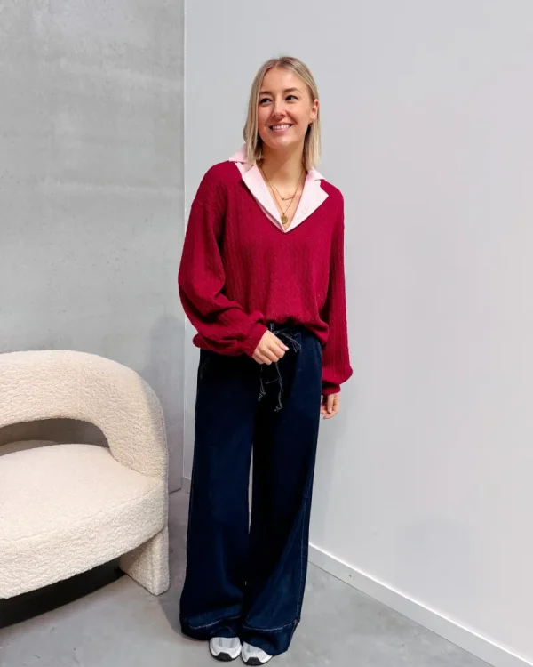 By Lenz Sweaters | BELLE BURGUNDY KNIT