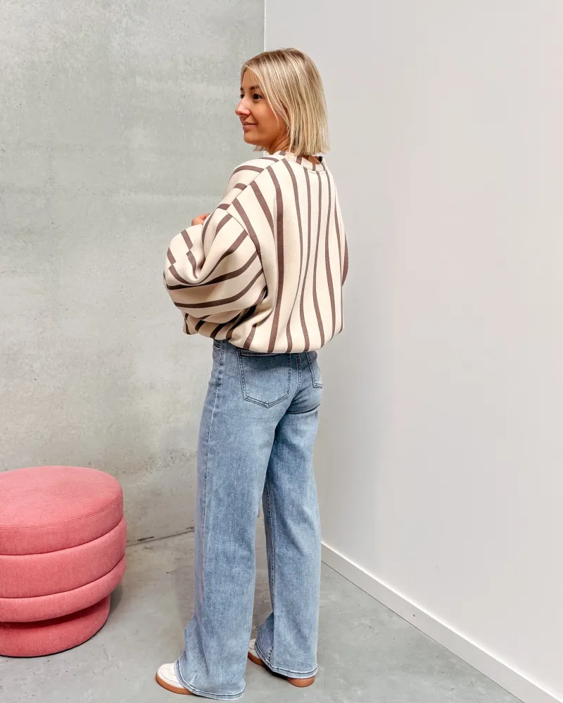 betty_striped_sweater__be_6.webp By Lenz Sweaters | BETTY STRIPED SWEATER - BEIGE/BROWN