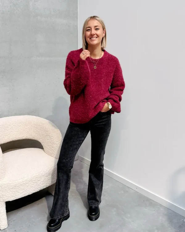 By Lenz Sweaters | BLAIR KNIT - BURGUNDY