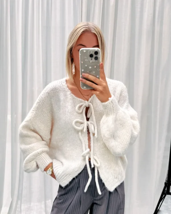 By Lenz Sweaters | BOW KNIT - CREAM