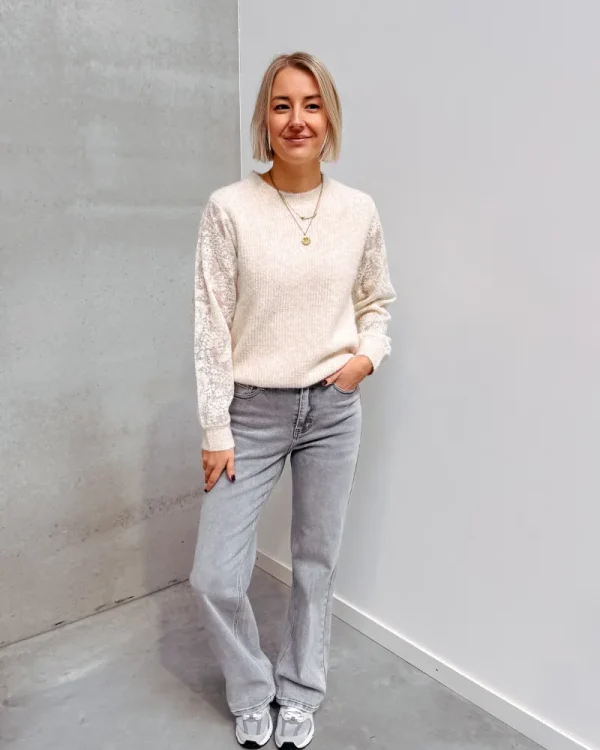 By Lenz Sweaters | CARLIJN LACE CREAM KNIT
