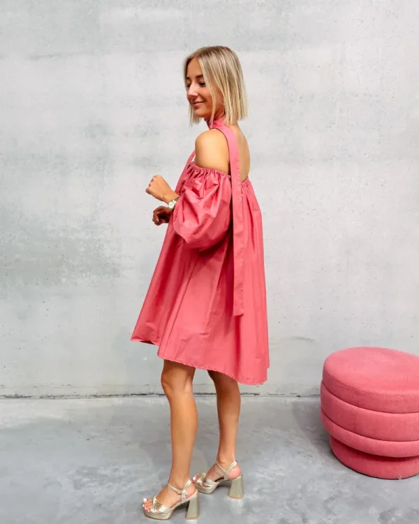 By Lenz Dresses | CELESTE CORAL OFF SHOULDER DRESS