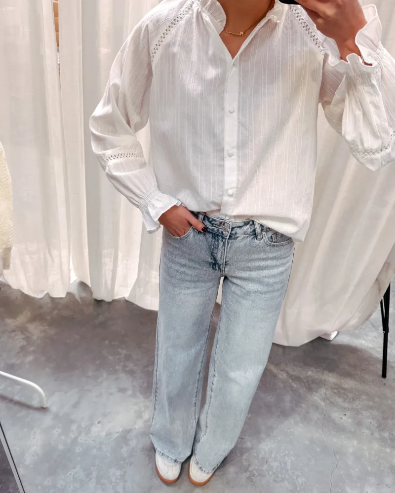chanel_broderie_white_blo_4.webp By Lenz Tops | CHANEL BRODERIE WHITE BLOUSE