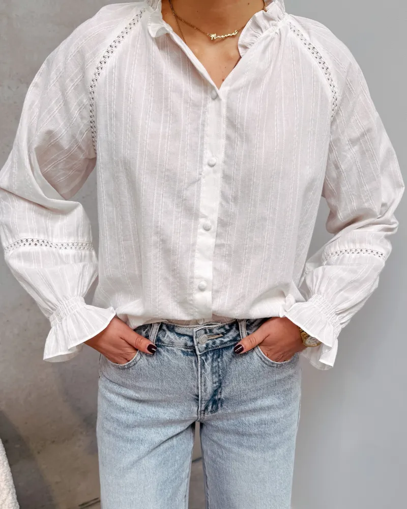 chanel_broderie_white_blo_8.webp By Lenz Tops | CHANEL BRODERIE WHITE BLOUSE