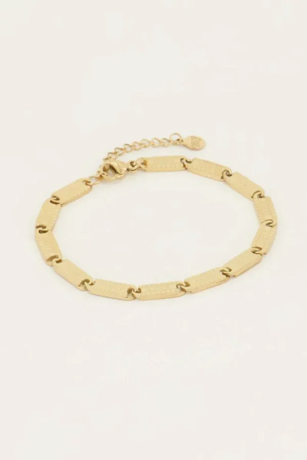 By Lenz Jewellery | CHUNKY WORDS BRACELET - GOLD