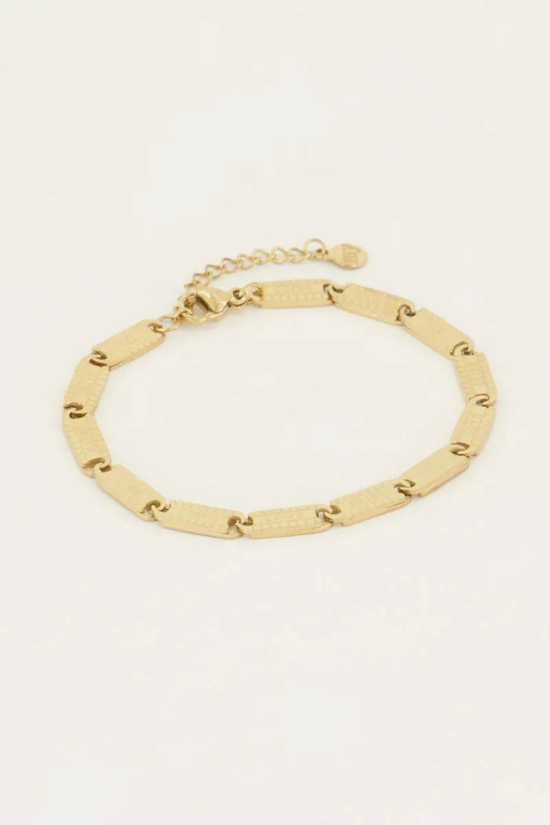 chunky_words_bracelet__go_1.webp By Lenz Jewellery | CHUNKY WORDS BRACELET - GOLD