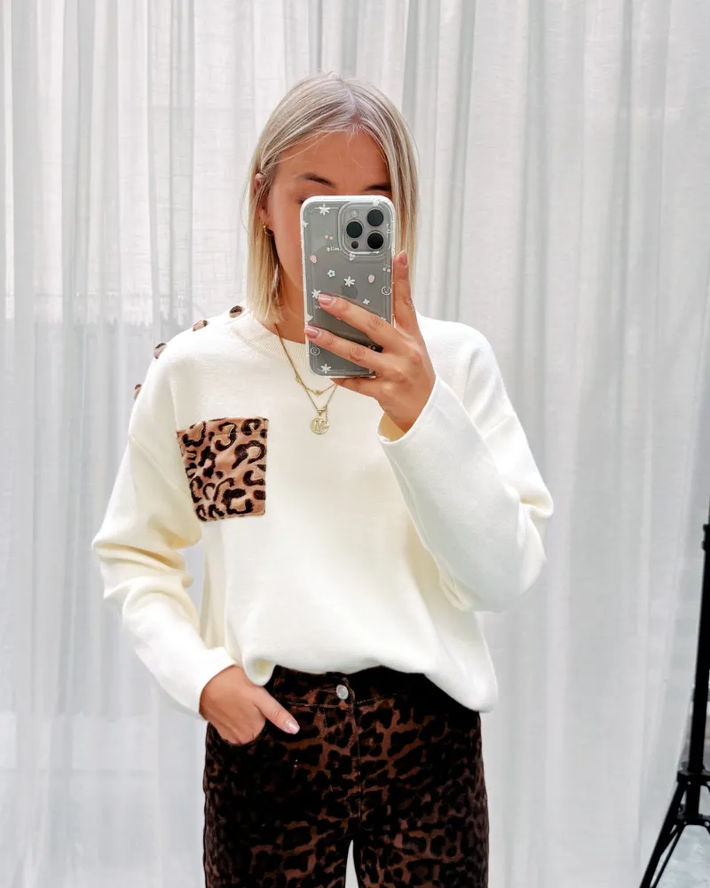claudia_leopard_knit__cre_3.webp By Lenz Sweaters | CLAUDIA LEOPARD KNIT - CREAM