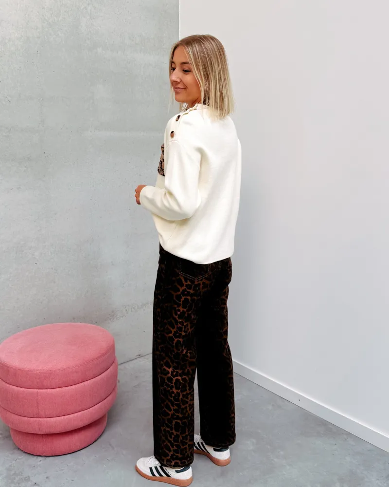 claudia_leopard_knit__cre_6.webp By Lenz Sweaters | CLAUDIA LEOPARD KNIT - CREAM