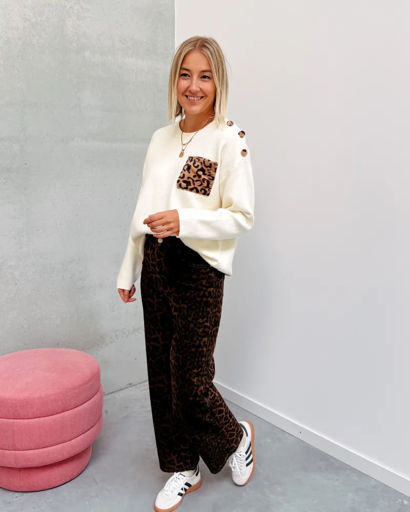 claudia_leopard_knit__cre_7.webp By Lenz Sweaters | CLAUDIA LEOPARD KNIT - CREAM