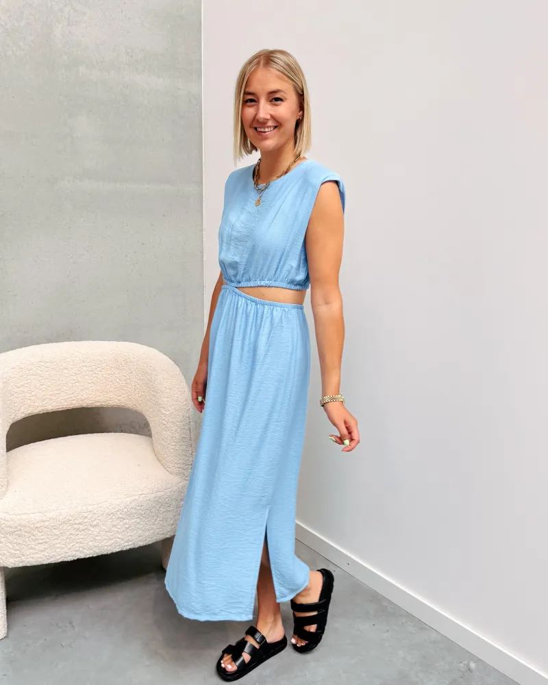 cleo_cut_out_dress__blue_0.webp By Lenz Dresses | CLEO CUT OUT DRESS - BLUE
