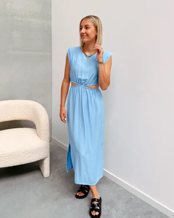 By Lenz Dresses | CLEO CUT OUT DRESS - BLUE