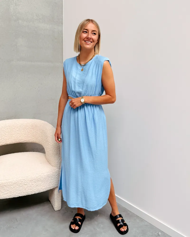 cleo_cut_out_dress__blue_3.webp By Lenz Dresses | CLEO CUT OUT DRESS - BLUE