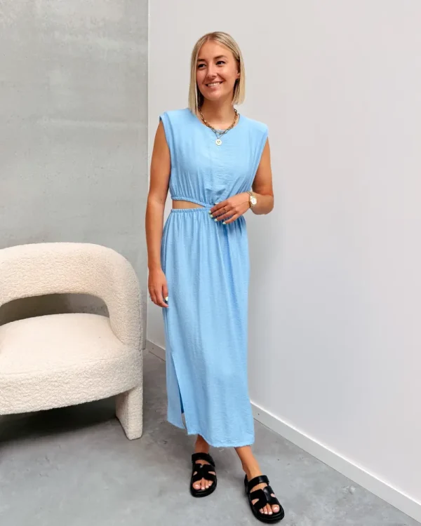 By Lenz Dresses | CLEO CUT OUT DRESS - BLUE