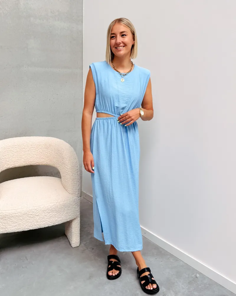 cleo_cut_out_dress__blue_5.webp By Lenz Dresses | CLEO CUT OUT DRESS - BLUE
