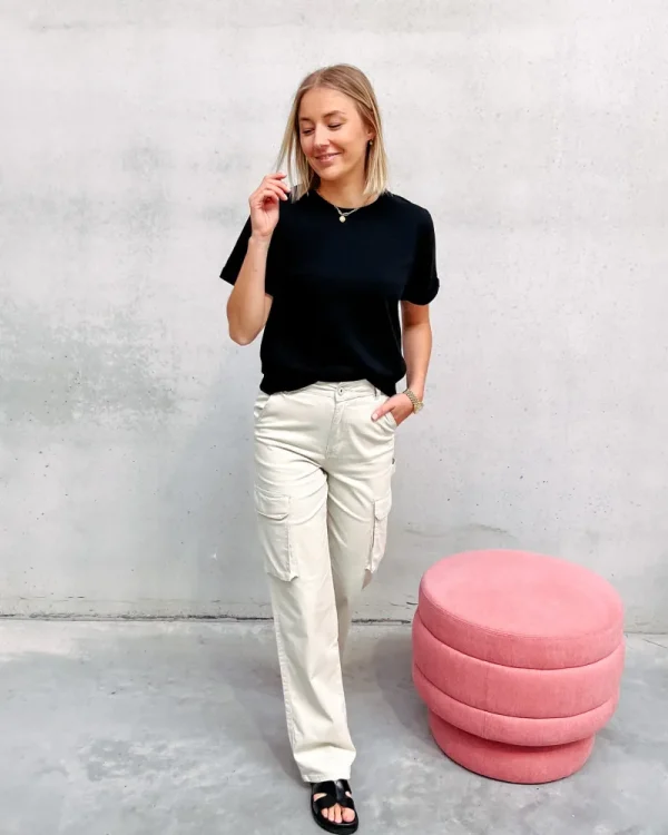 By Lenz Jeans/Trousers | COLBY CREAM CARGO PANT