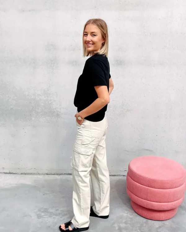 By Lenz Jeans/Trousers | COLBY CREAM CARGO PANT