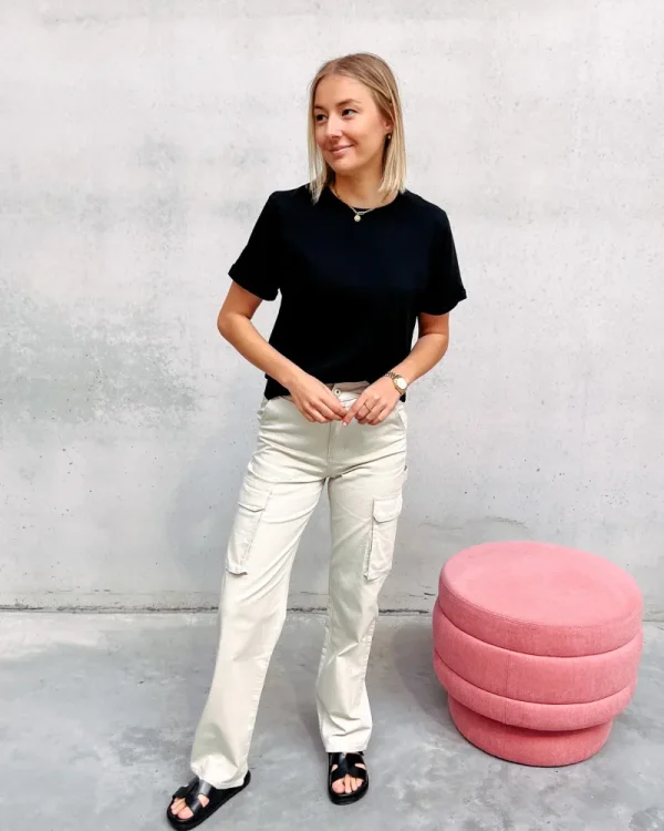 By Lenz Jeans/Trousers | COLBY CREAM CARGO PANT