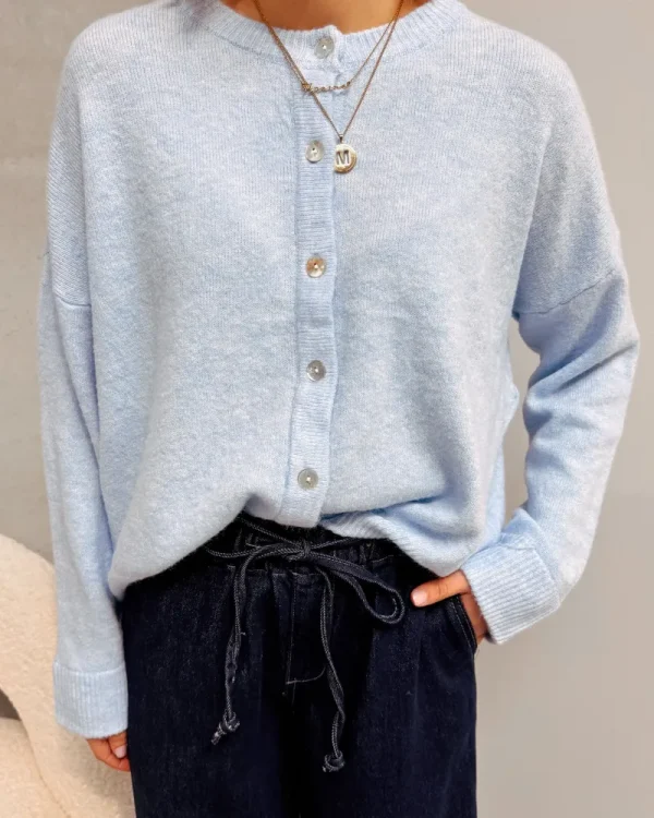 By Lenz Jackets | COLETTE CARDIGAN - LIGHT BLUE