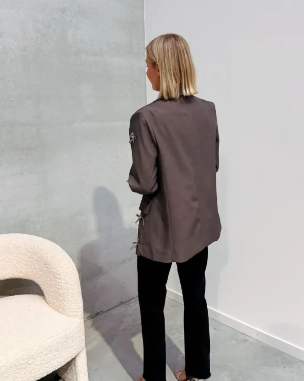 By Lenz Jackets | CUTE BOW BLAZER - GREY