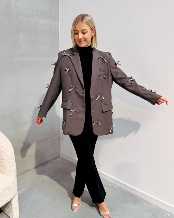 By Lenz Jackets | CUTE BOW BLAZER - GREY