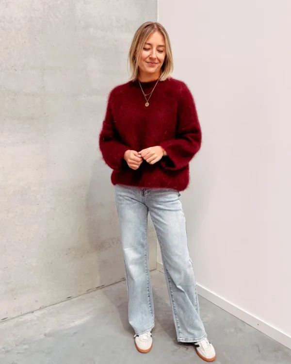 By Lenz Sweaters | DAISY KNIT - BURGUNDY