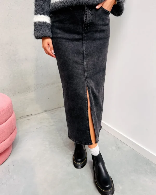 By Lenz Skirts/Shorts | DAKOTA DENIM SKIRT - GREY