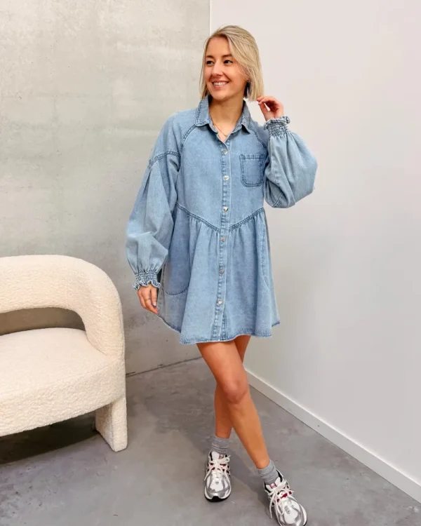 By Lenz Dresses | DENIM LOVE DRESS - LIGHT BLUE