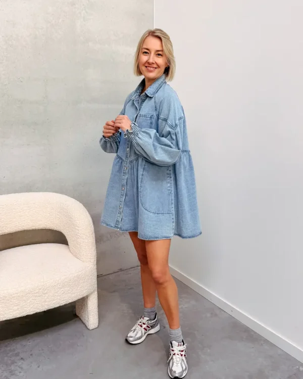 By Lenz Dresses | DENIM LOVE DRESS - LIGHT BLUE