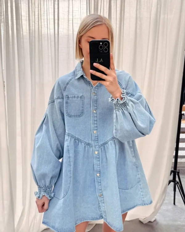 By Lenz Dresses | DENIM LOVE DRESS - LIGHT BLUE