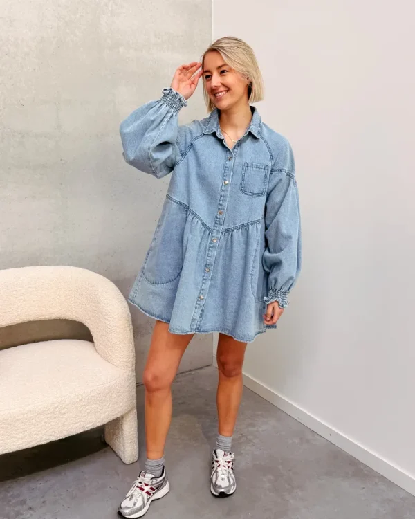 By Lenz Dresses | DENIM LOVE DRESS - LIGHT BLUE
