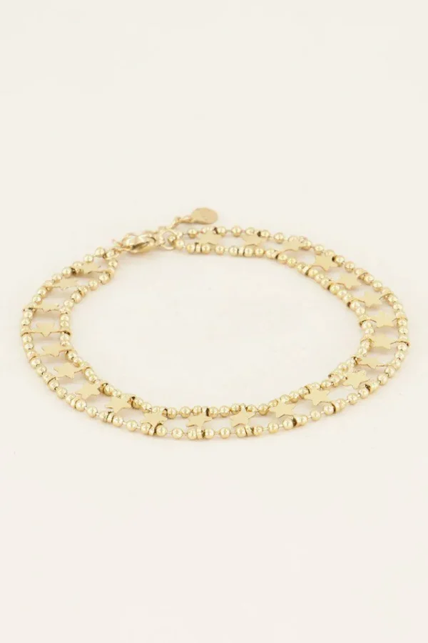 By Lenz Jewellery | DOUBLE STAR ANKLET GOLD