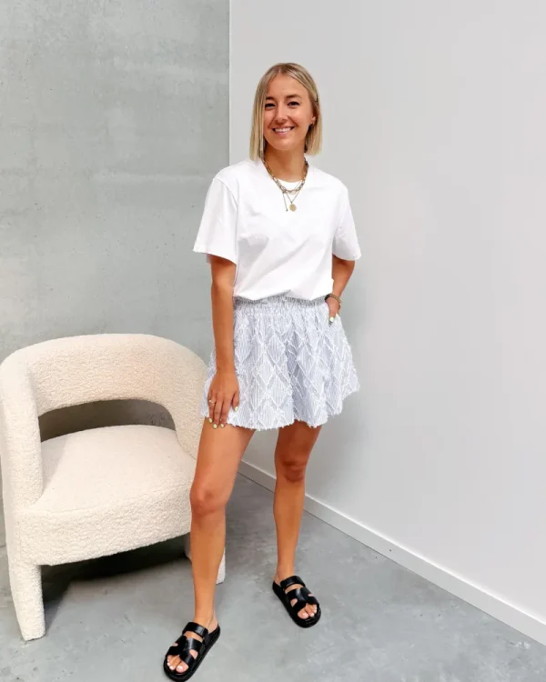 By Lenz Skirts/Shorts | FRÉDERIQUE FEATHER STRIPED SHORT